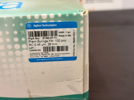 Agilent Captiva Premium Syringe Filter, 5190-5111 (New)