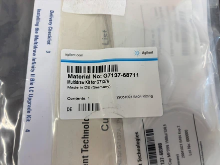 Agilent Multidraw kit for G7137A for UHPLC 1290 Infinity II and III bio-Multisampler, G7137-68711 (New)