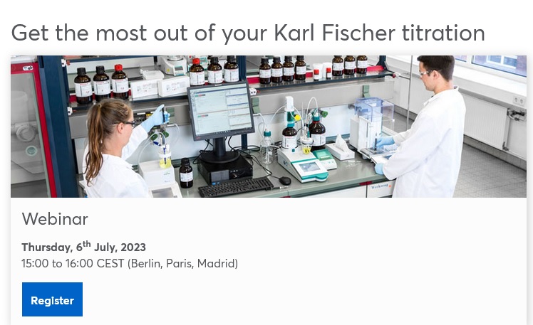Avantor: Get the most out of your Karl Fischer titration