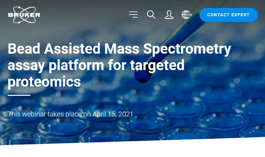 Bruker: Bead Assisted Mass Spectrometry assay platform for targeted proteomics