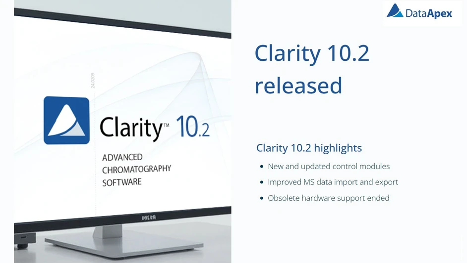 <p>DataApex: Clarity Chromatography Software 10.2 released!</p>