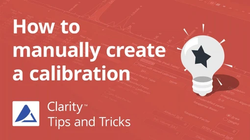How to manually create a calibration in Clarity Chromatography Software