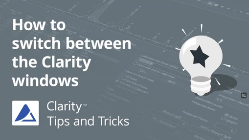 How to switch between the Clarity Windows