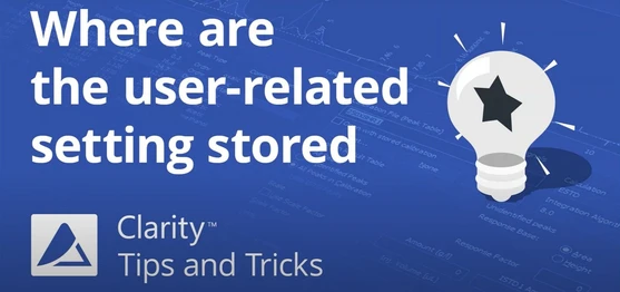 Where are the user-related settings stored in Clarity Chromatography Software