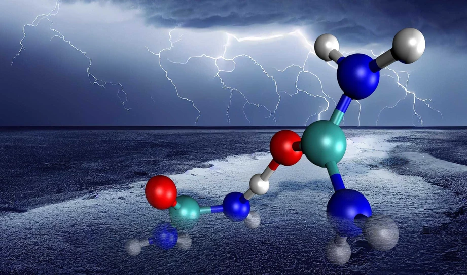 ETH Zurich / Adobe Stock / Montage: Potential witness to the origins of life: a urea dimer.