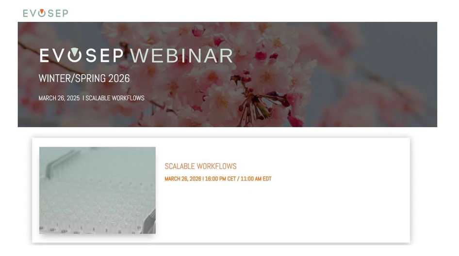 Evosep: Scalable Workflows for standardized proteomics