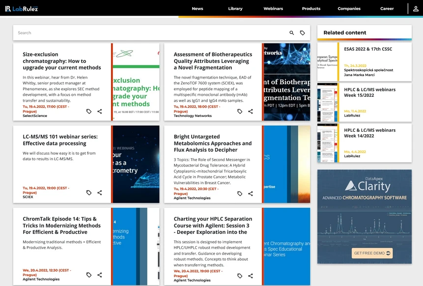 <p>LabRullez: HPLC & LC/MS webinars Week 16/2022</p>