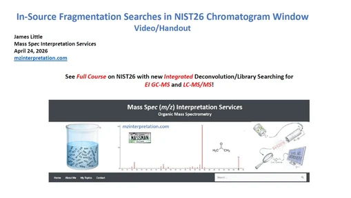 In-Source Fragmentation Searches in NIST26 Chromatogram Window
