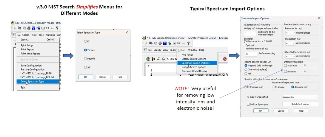 James Little: Typical Settings for NIST MS Search 3.0 (Tandem Mode)