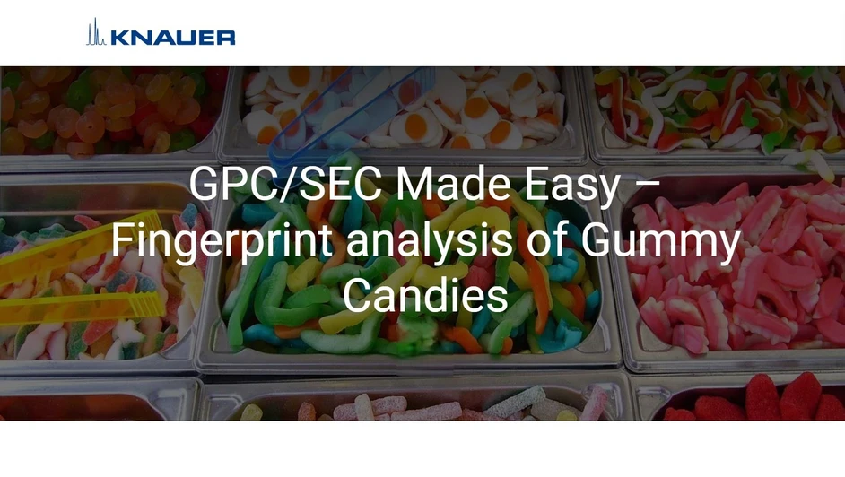 <p>KNAUER: GPC/SEC Made Easy – Fingerprint analysis of Gummy Candies</p>