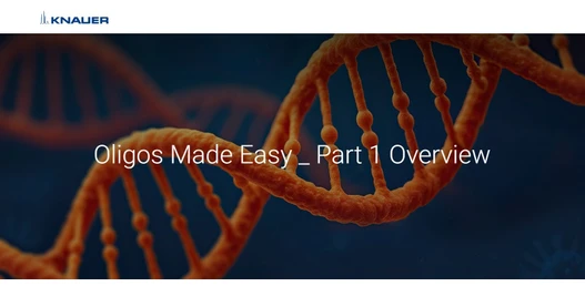 Oligos Made Easy - Part 1: Overview