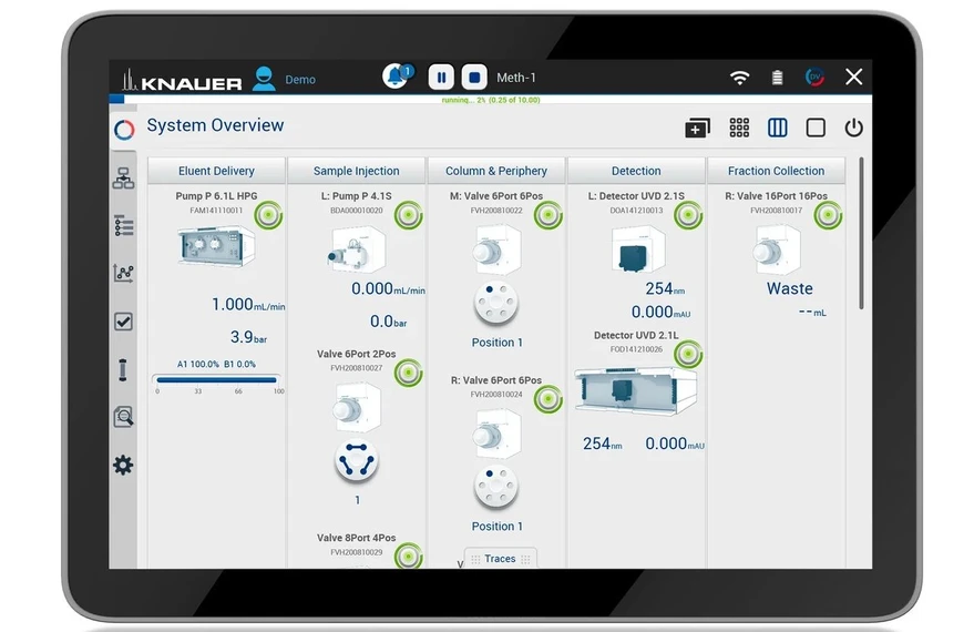 Knauer: KNAUER AZURA Educational HPLC System - Mobile Control software