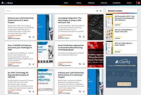 HPLC & LC/MS webinars Week 11/2022