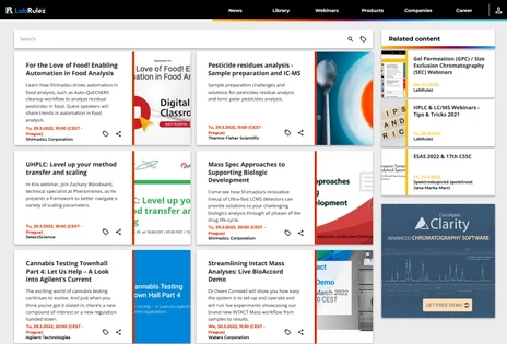 HPLC & LC/MS webinars Week 13/2022