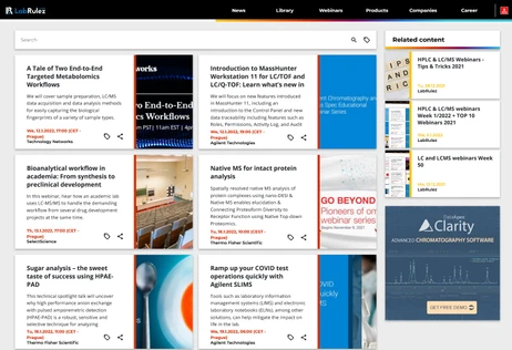 HPLC & LC/MS webinars Week 2-3/2022