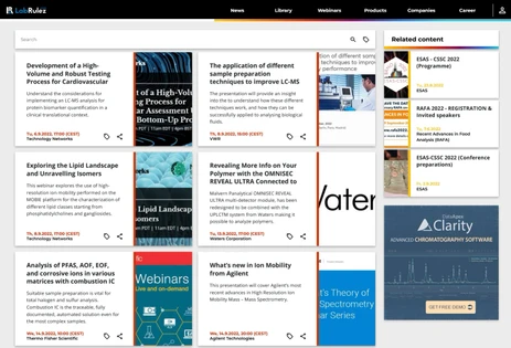 HPLC & LC/MS webinars Week 36 - 37/2022