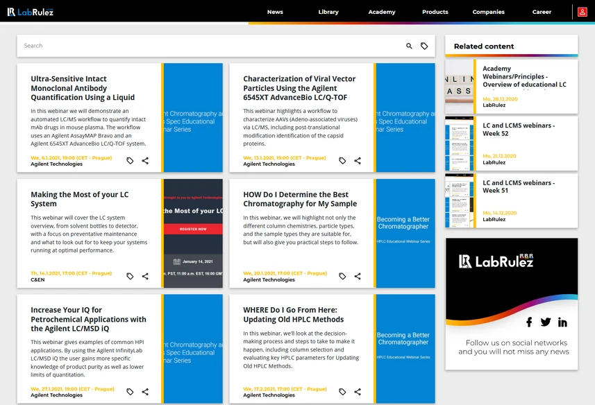 <p>LabRulez: LC and LCMS webinars - January 2021</p>