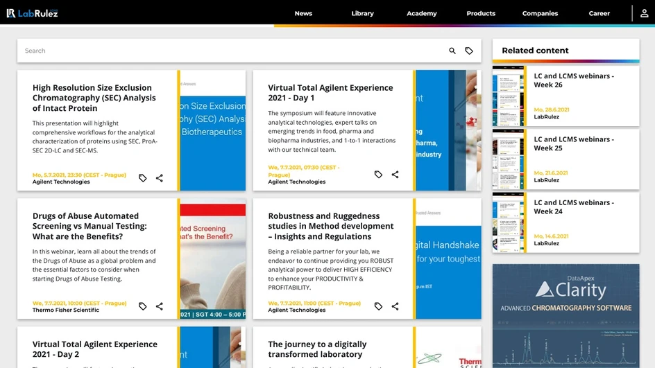 <p>LabRulez: LC and LCMS webinars - Week 27</p>