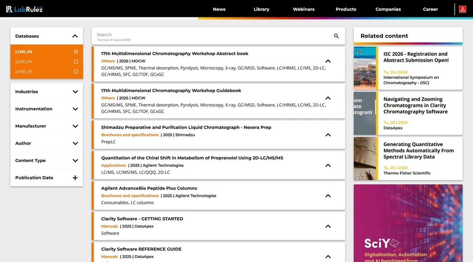 <p><strong>LabRulez:</strong> News from LabRulezLCMS Library - Week 04, 2026</p>