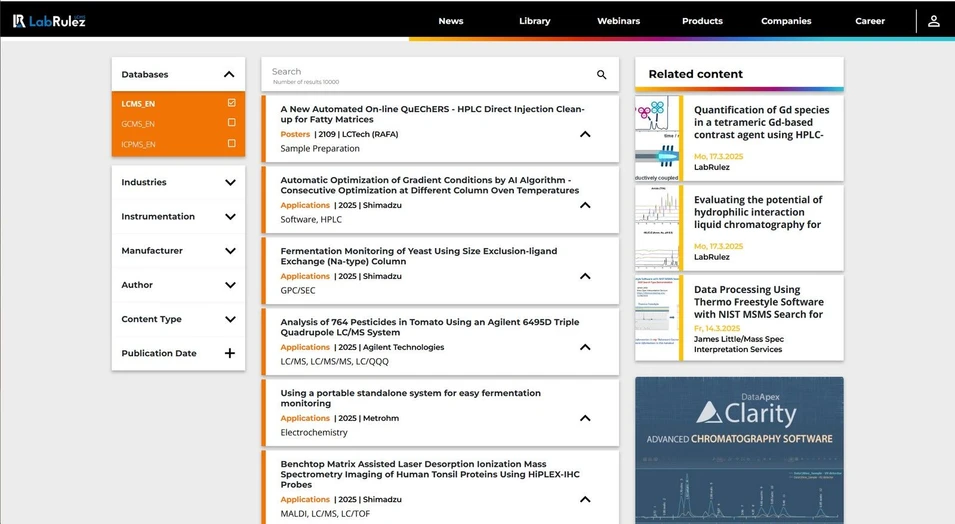 <p><strong>LabRulez:</strong> News from LabRulezLCMS Library - Week 12, 2025</p>