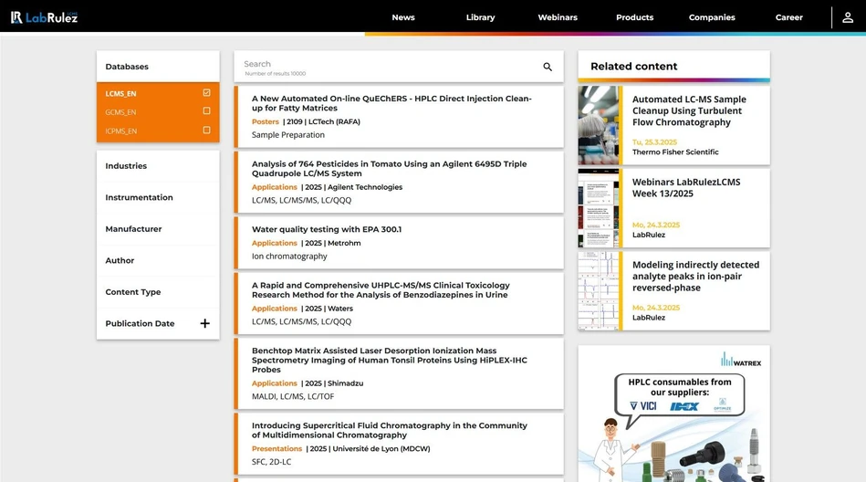 <p><strong>LabRulez:</strong> News from LabRulezLCMS Library - Week 13, 2025</p>