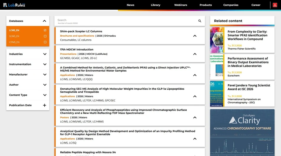 <p><strong>LabRulez:</strong> News from LabRulezLCMS Library - Week 14, 2026</p>