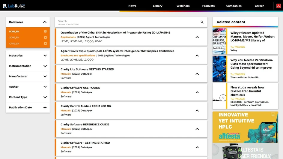 <p><strong>LabRulez:</strong> News from LabRulezLCMS Library - Week 25, 2025</p>