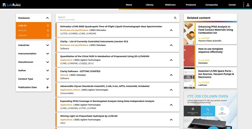 <p><strong>LabRulez:</strong> News from LabRulezLCMS Library - Week 32, 2025</p>