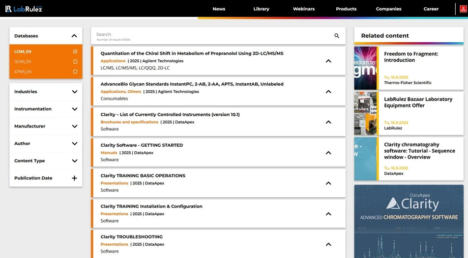 <p><strong>LabRulez:</strong> News from LabRulezLCMS Library - Week 38, 2025</p>