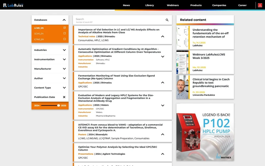 <p>LabRulez: News from LabRulezLCMS Library - Week 3, 2025</p>