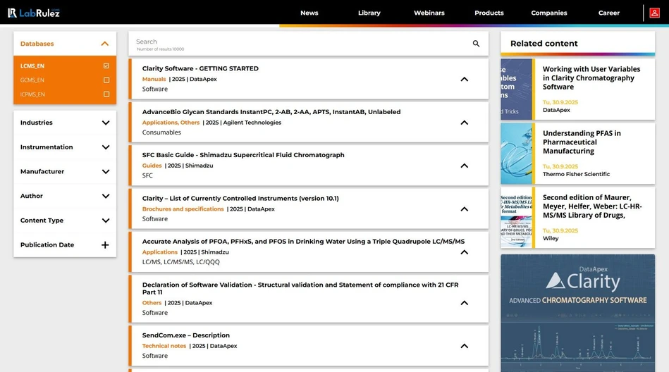 <p><strong>LabRulez:</strong> News from LabRulezLCMS Library - Week 40, 2025</p>