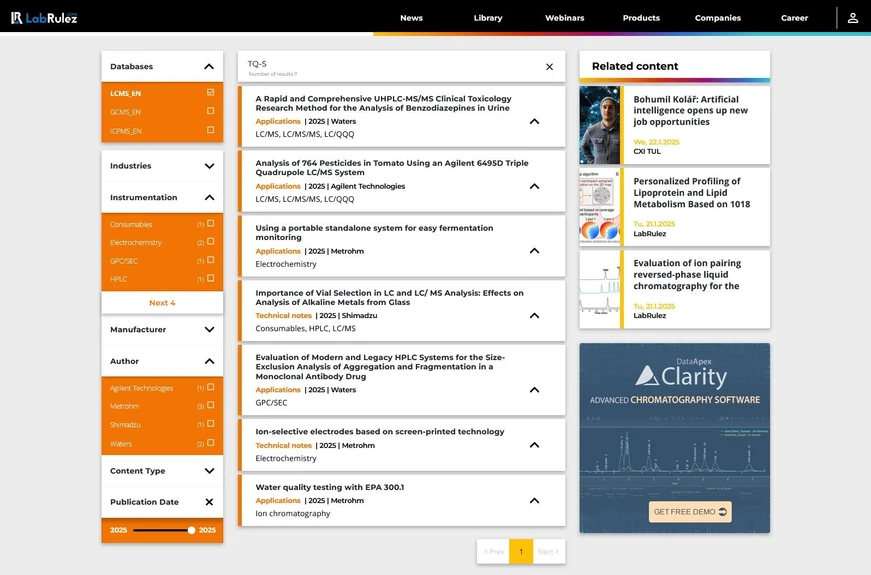 <p>LabRulez: News from LabRulezLCMS Library - Week 4, 2025</p>