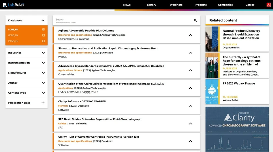 <p><strong>LabRulez:</strong> News from LabRulezLCMS Library - Week 52, 2025</p>