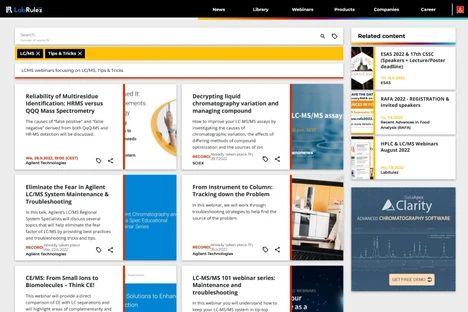 Tips & Tricks HPLC and LC/MS webinars 2022