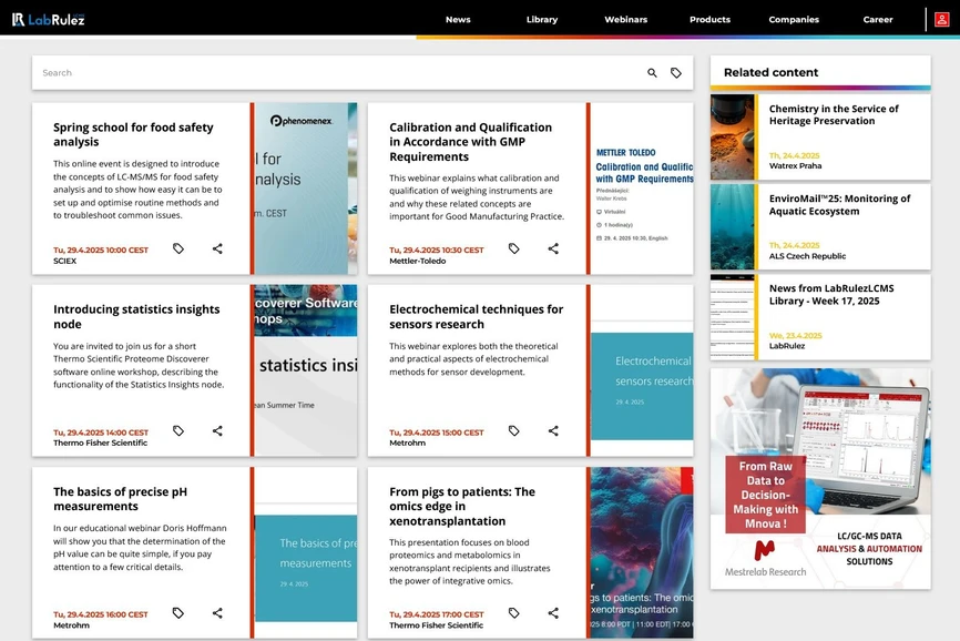 <p>LabRulez: Webinars LabRulezLCMS Week 18/2025</p>