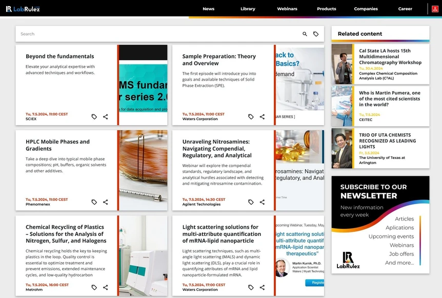 <p>LabRulez: Webinars LabRulezLCMS Week 19/2024</p>