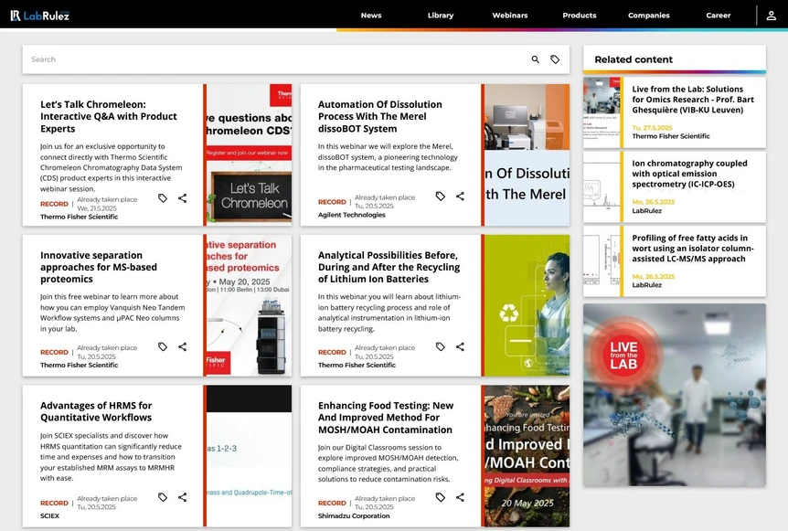 <p>LabRulez: Webinars LabRulezLCMS Week 21/2025</p>