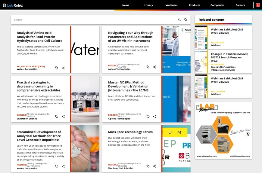<p>LabRulez: Webinars LabRulezLCMS Week 22/2023</p>
