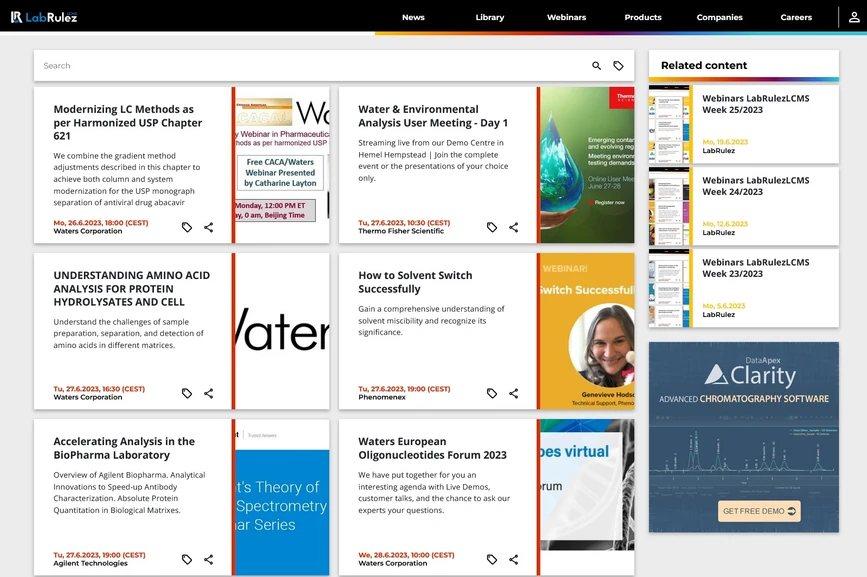 <p>LabRulez: Webinars LabRulezLCMS Week 26/2023</p>
