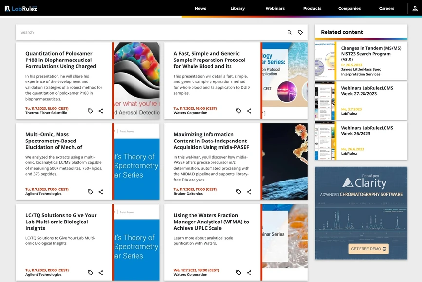 <p>LabRulez: Webinars LabRulezLCMS Week 28/2023</p>
