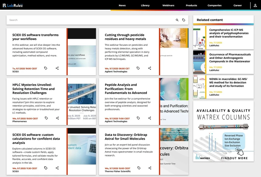 <p>LabRulez: Webinars LabRulezLCMS Week 28/2025</p>