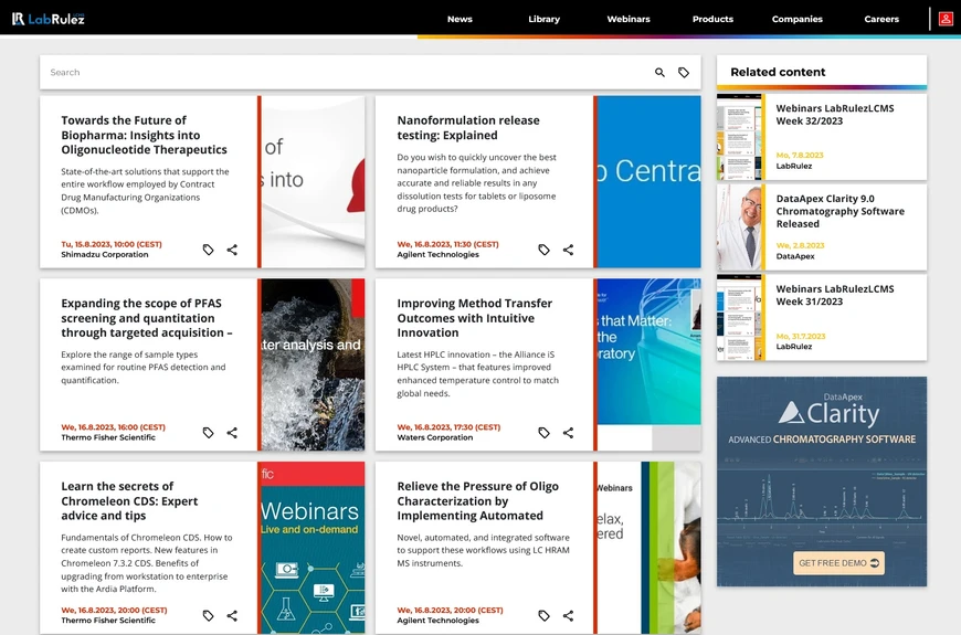 <p>LabRulez: Webinars LabRulezLCMS Week 33/2023</p>