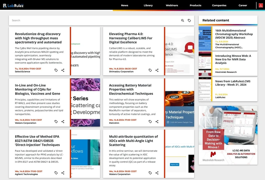<p>LabRulez: Webinars LabRulezLCMS Week 33/2024</p>
