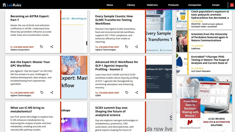 <p>LabRulez: Webinars LabRulezLCMS Week 41/2025</p>