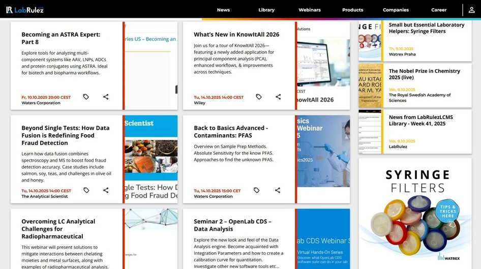 <p>LabRulez: Webinars LabRulezLCMS Week 42/2025</p>