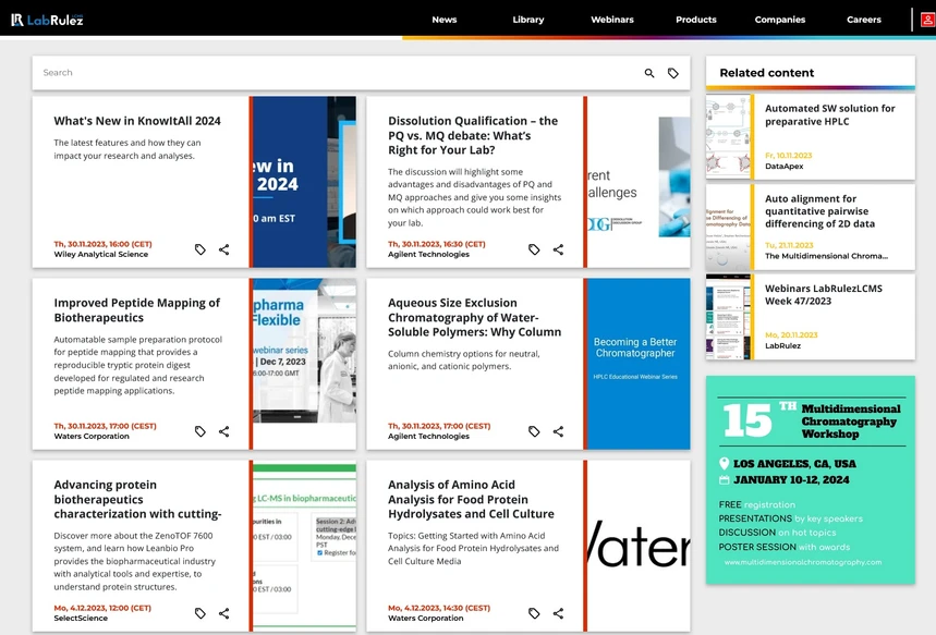 <p>LabRulez: Webinars LabRulezLCMS Week 48/2023</p>