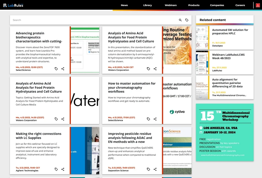 <p>LabRulez: Webinars LabRulezLCMS Week 49/2023</p>
