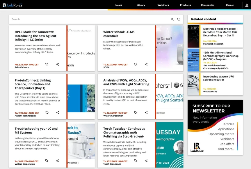 <p>LabRulez: Webinars LabRulezLCMS Week 50/2024</p>