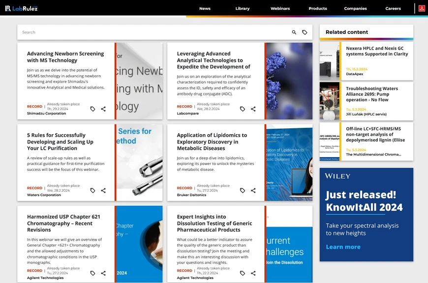 <p>LabRulez: Webinars LabRulezLCMS Week 9/2024</p>
