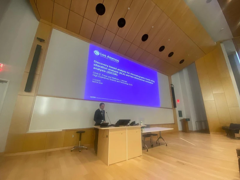 MDCW: 17th MDCW 2026 (Day 1): O-1 Discovery-based analysis for two-dimensional gas chromatography trends using alteration analysis and two-dimensional correlation analysis (Chris Freye, Los Alamos National Laboratory)